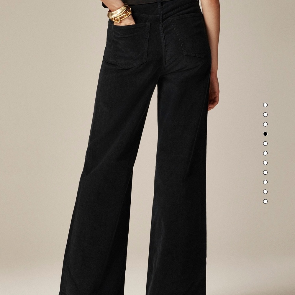 J. Crew Black Wide-Leg Corduroy Trouser  - size 25